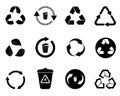 recycle arrow in black edition icon