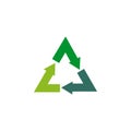 Recycle arrow logo design vector template