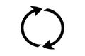Recycle Arrow Refresh Rotation Arrow Silhouette Vector Illustration
