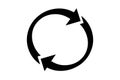 Recycle Arrow Refresh Rotation Arrow Silhouette Vector Illustration
