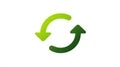 Recycle Arrows Circular Motion Green Gradient Refresh Sync Load Rotate Reset Royalty Free Stock Photo