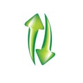 Recycle arrows vector logo. Recycle icon. Recycle sign Royalty Free Stock Photo