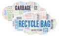 Recycle Bag word cloud Royalty Free Stock Photo