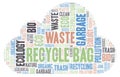 Recycle Bag word cloud Royalty Free Stock Photo