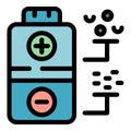 Recycle battery icon vector flat Royalty Free Stock Photo