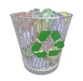Recycle Bin - Colored Paper Royalty Free Stock Photo