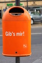 Recycle bin in downtown Berlin