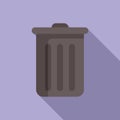 Recycle bin filter folder icon flat vector. Online upload
