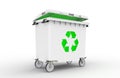 Recycle Bin with green light