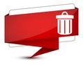 Recycle bin icon isolated on elegant red tag sign illustration Royalty Free Stock Photo