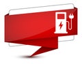 Recycle bin icon isolated on elegant red tag sign illustration Royalty Free Stock Photo