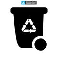 Recycle bin icon or logo isolated sign symbol vector illustration Royalty Free Stock Photo