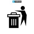 Recycle bin icon or logo isolated sign symbol vector illustration Royalty Free Stock Photo