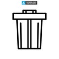 Recycle bin icon or logo isolated sign symbol vector illustration Royalty Free Stock Photo