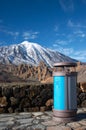 Recycle bin at Teide volcano