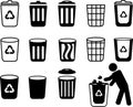 Recycle bin vector icon