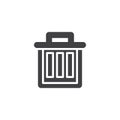 Recycle bin vector icon Royalty Free Stock Photo