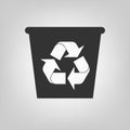 Recycle bin vector icon. Reuse or reduce symbol. Environment concept for graphic design, logo, web site, social media, mobile app Royalty Free Stock Photo