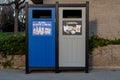 Recycle bins in California Royalty Free Stock Photo