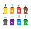 Recycle Bins Set. Vector Royalty Free Stock Photo