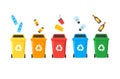 Recycle Bins Set. Vector Royalty Free Stock Photo