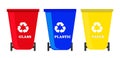 Recycle bins set vector