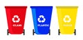 Recycle bins set vector Royalty Free Stock Photo