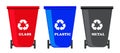 Recycle bins set vector Royalty Free Stock Photo