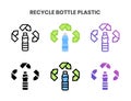 Recycle Bottle Plastic icons different styles.