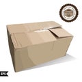 Recycle brown box packaging. vector illustration Royalty Free Stock Photo