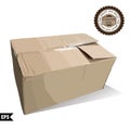 Recycle brown box packaging. vector illustration