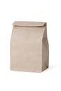 Recycle brown paper bag isolated white background, copy space. Or a brown paper bag on a white background. Royalty Free Stock Photo