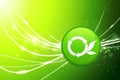 Recycle Button on Green Abstract Light Background Royalty Free Stock Photo
