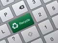 Recycle button on keyboard Royalty Free Stock Photo