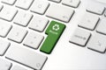 Recycle button on keyboard Royalty Free Stock Photo