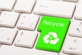 Recycle button on the keyboard Royalty Free Stock Photo
