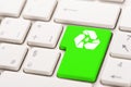 Recycle button on the keyboard Royalty Free Stock Photo