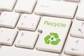 Recycle button on the keyboard Royalty Free Stock Photo