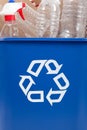 Recycle can with recyclables Royalty Free Stock Photo