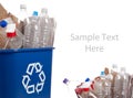 Recycle can with recyclables Royalty Free Stock Photo