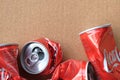 Recycle cans, Crumpled aluminum can