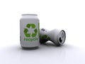 Recycle cans graphic