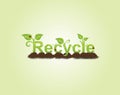 Recycle caption Royalty Free Stock Photo