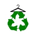 Recycle clothes icon on hanger