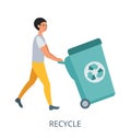 Recycle concept, flat design vector illustration
