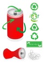 Aluminum Can with Recycle Symbol for Save The Worl