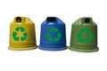 Recycle containers for glass, metal, plastic