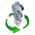 Recycle dollar Royalty Free Stock Photo