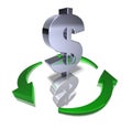 Recycle dollar Royalty Free Stock Photo