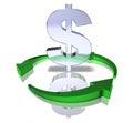 Recycle dollar Royalty Free Stock Photo